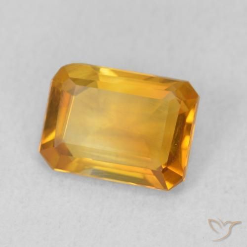 Citrino Arancione-Oro medio naturale da 1.11 ct, Ottagonale / Taglio smeraldo, VVS-VS