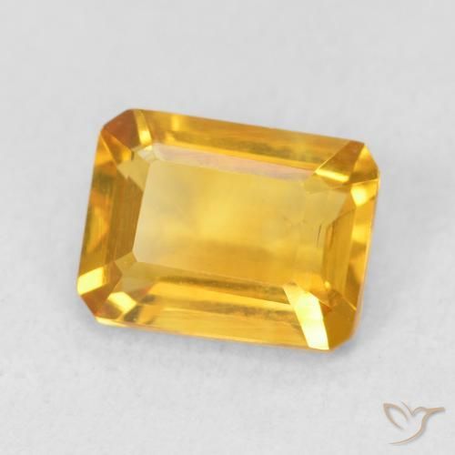 Citrino Arancio dorato naturale da 1.44 ct, Ottagonale / Taglio smeraldo, VVS-VS
