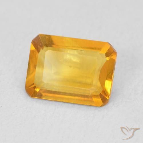 Citrino Dorato medio naturale da 1.07 ct, Ottagonale / Taglio smeraldo, VVS-VS