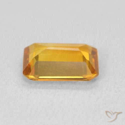 Citrino Dorato medio naturale da 1.07 ct, Ottagonale / Taglio smeraldo, VVS-VS