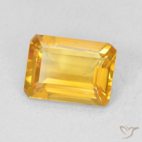 Citrino Oro brillante naturale da 1.17 ct, Ottagonale / Taglio smeraldo, VVS-VS