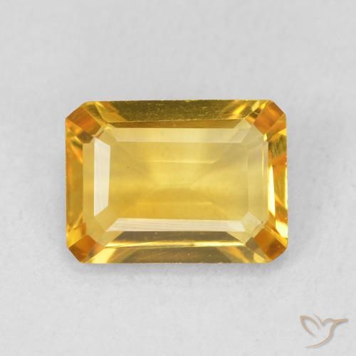 1.22ct Naturale Dorato Citrino, Taglio smeraldo, VVS