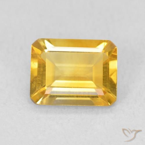 1.21ct Naturale Dorato Citrino, Taglio smeraldo, VS