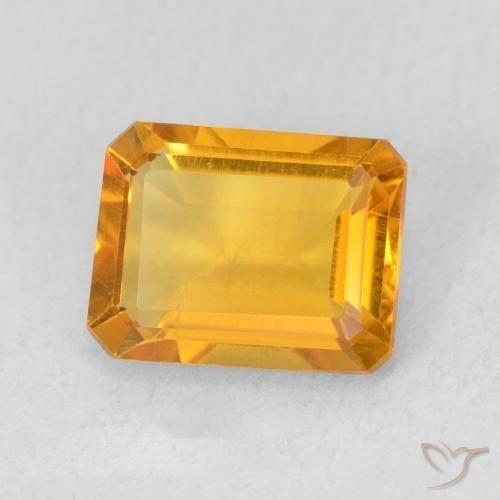 Citrino Arancione-Oro medio naturale da 1.40 ct, Ottagonale / Taglio smeraldo, VS