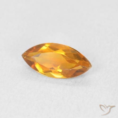 Citrino Oro naturale da 0.46 ct, Taglio marquise, VVS-VS