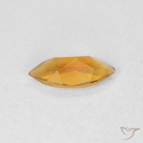 Citrino Arancio Medio naturale da 0.43 ct, Taglio marquise, VVS-VS