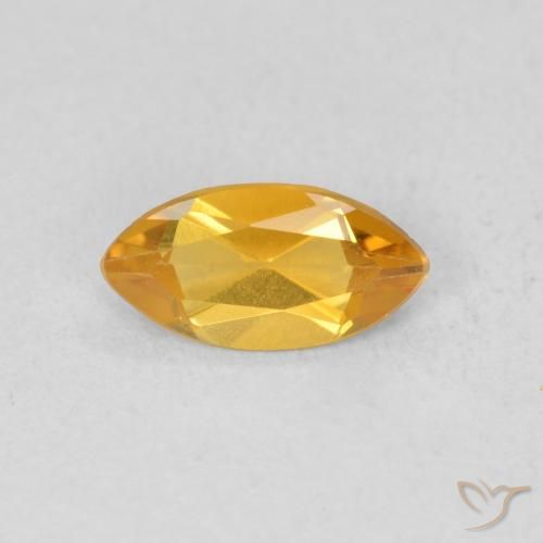 Citrino Dorato scuro naturale da 0.46 ct, Taglio marquise, VVS-VS