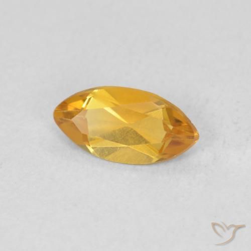 Citrino Dorato scuro naturale da 0.46 ct, Taglio marquise, VVS-VS