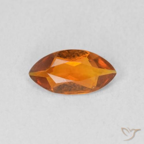 Citrino Arancio Medio naturale da 0.43 ct, Taglio marquise, VVS-VS