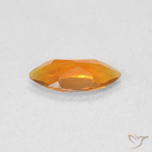 Citrino Arancio Medio naturale da 0.43 ct, Taglio marquise, VVS-VS