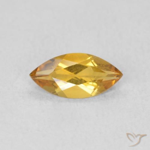 0.46ct Naturale Dorato scuro Citrino, Taglio marquise, VVS-VS