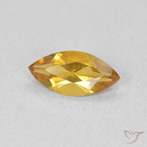 Citrino Dorato scuro naturale da 0.46 ct, Taglio marquise, VVS-VS