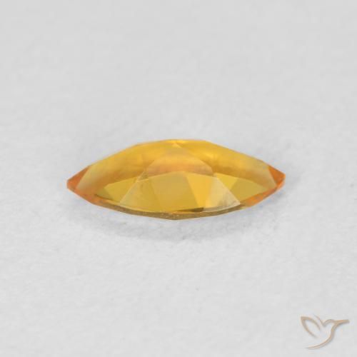 Citrino Arancio intenso-OroG naturale da 0.44 ct, Taglio marquise, VVS-VS