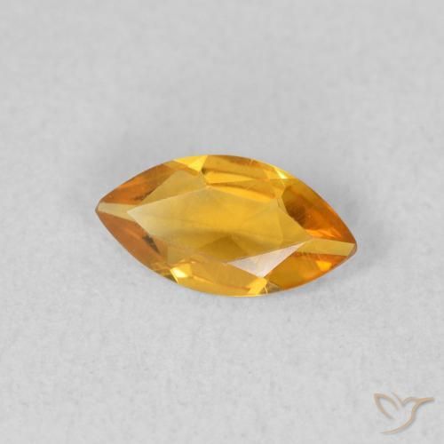 Citrino Oro naturale da 0.39 ct, Taglio marquise, VVS-VS