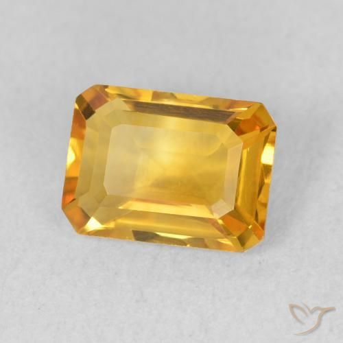 Citrino Arancio dorato naturale da 1.35 ct, Ottagonale / Taglio smeraldo, VVS