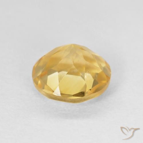 Citrino Giallo chiaro naturale da 1.47 ct, Rotondo, VS