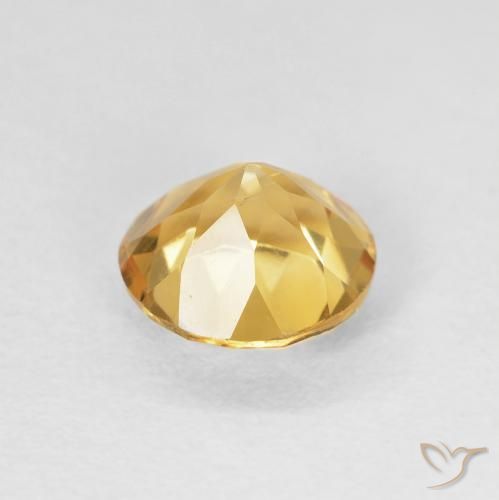 Citrino Giallo chiaro naturale da 1.17 ct, Rotondo, VS