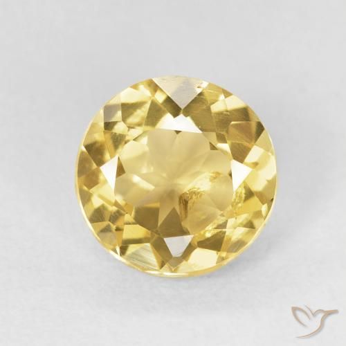 1.72ct Naturale Giallo dorato chiaro Citrino, Rotondo, VS