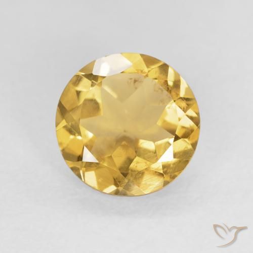 1.52ct Naturale Oro chiaro Citrino, Rotondo, VS