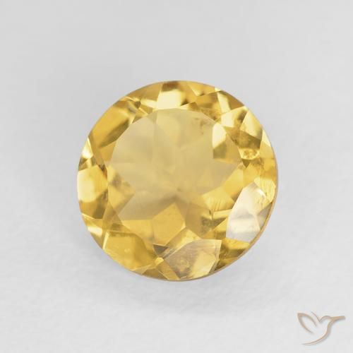Citrino Oro chiaro naturale da 1.52 ct, Rotondo, VS