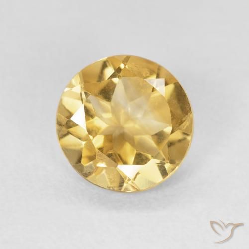 1.02ct Naturale Oro medio Citrino, Rotondo, VS