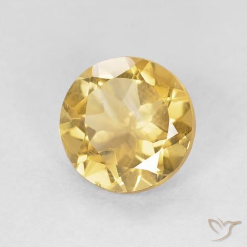 Citrino Oro medio naturale da 1.02 ct, Rotondo, VS