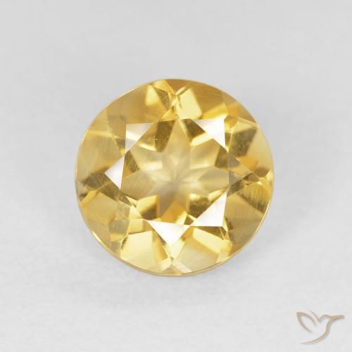 1.56ct Naturale Oro medio Citrino, Rotondo, VS
