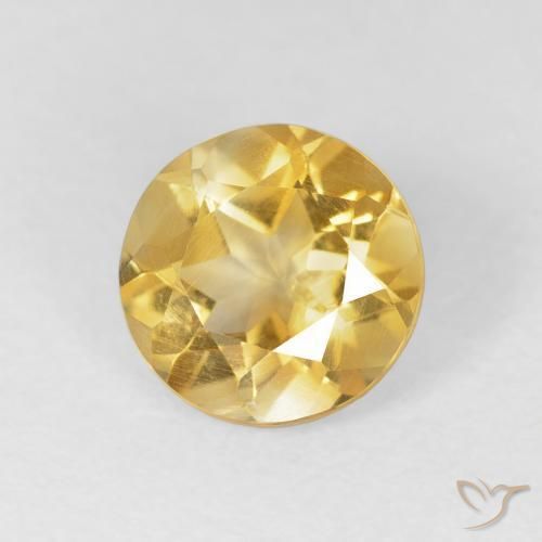 Citrino Oro medio naturale da 1.56 ct, Rotondo, VS