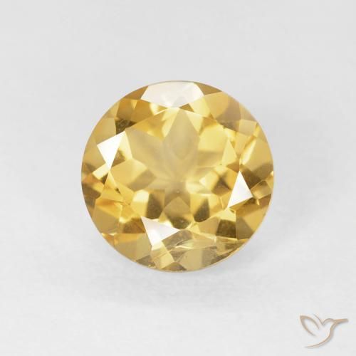 1.74ct Naturale Oro medio Citrino, Rotondo, VS