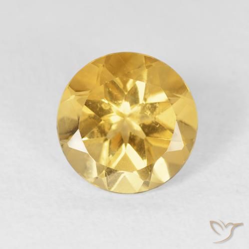 1.76ct Naturale Oro medio Citrino, Rotondo, VVS-VS