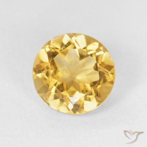 1.86ct Naturale Oro medio Citrino, Rotondo, VVS-VS
