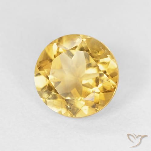Citrino Oro medio naturale da 1.86 ct, Rotondo, VVS-VS