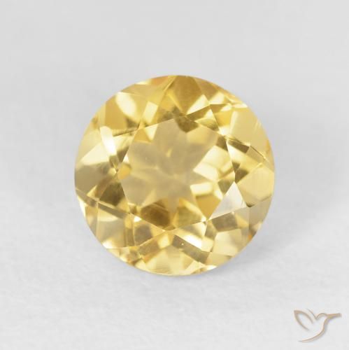 2.00ct Naturale Oro Citrino, Rotondo, VVS-VS