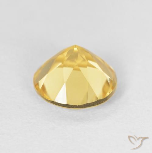 Citrino Arancio dorato naturale da 1.73 ct, Rotondo, VVS-VS
