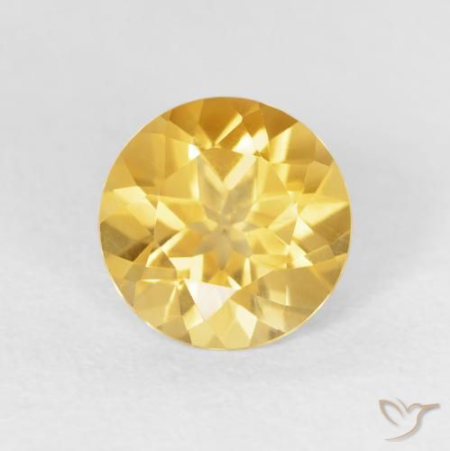 1.77ct Naturale Oro brillante Citrino, Rotondo, VVS-VS