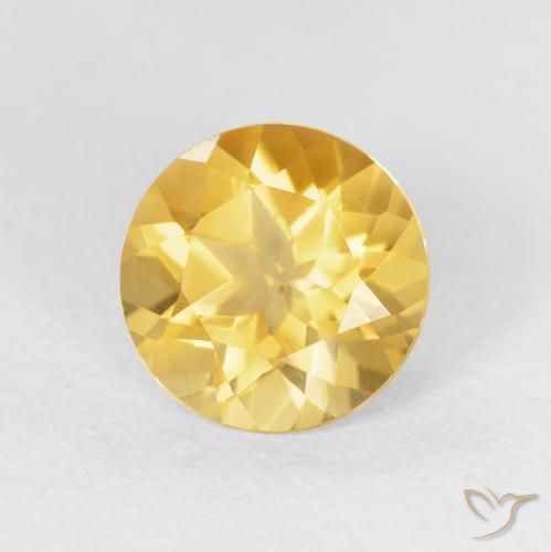 Citrino Oro brillante naturale da 1.77 ct, Rotondo, VVS-VS