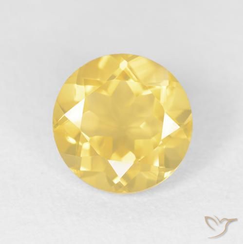 1.88ct Naturale Dorato medio Citrino, Rotondo, VVS-VS