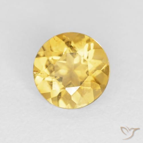 Citrino Dorato medio naturale da 1.05 ct, Rotondo, VVS-VS