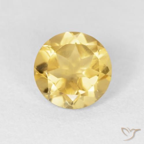 Citrino Oro naturale da 1.21 ct, Rotondo, VVS-VS