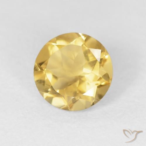Citrino Oro naturale da 1.21 ct, Rotondo, VVS-VS