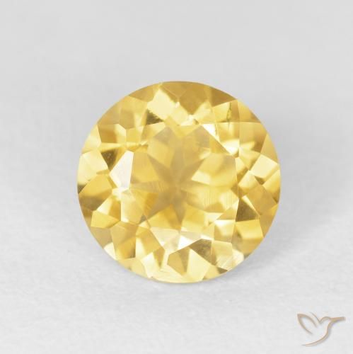 1.95ct Naturale Oro medio Citrino, Rotondo, VVS-VS