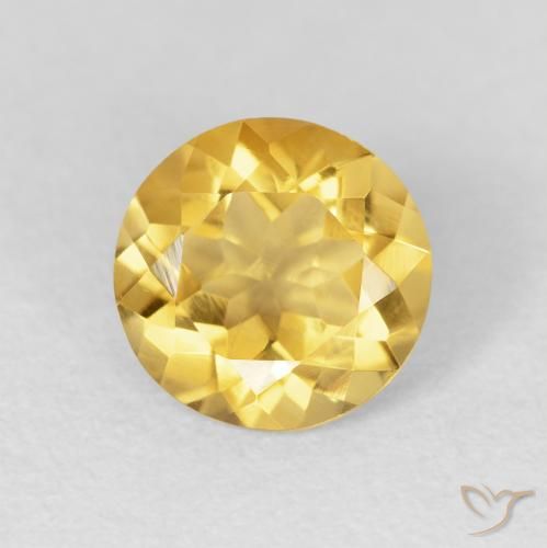 1.66ct Naturale Oro medio Citrino, Rotondo, VVS