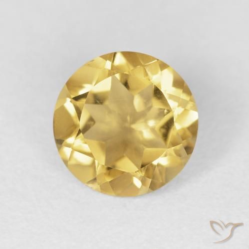 1.48ct Naturale Arancio dorato Citrino, Rotondo, VVS