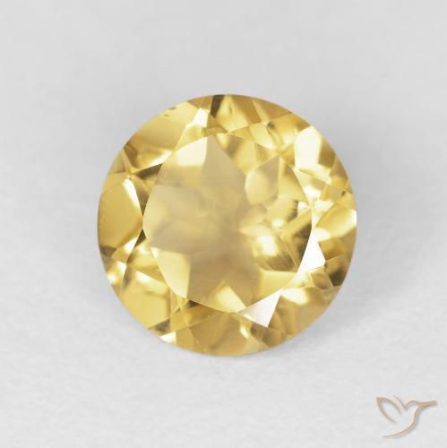 Citrino Arancio dorato naturale da 1.48 ct, Rotondo, VVS
