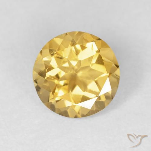 1.61ct Naturale Oro Citrino, Rotondo, VVS