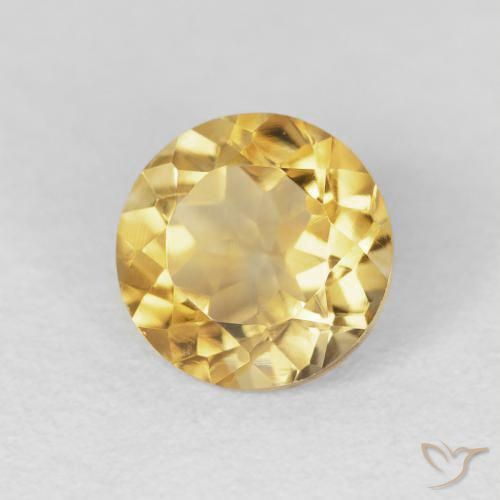 Citrino Oro medio naturale da 1.65 ct, Rotondo, VVS