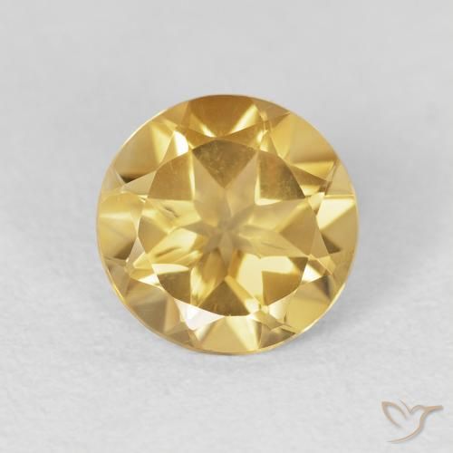 Citrino Oro naturale da 1.60 ct, Rotondo, VVS