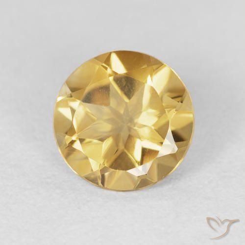 Citrino Oro naturale da 1.60 ct, Rotondo, VVS