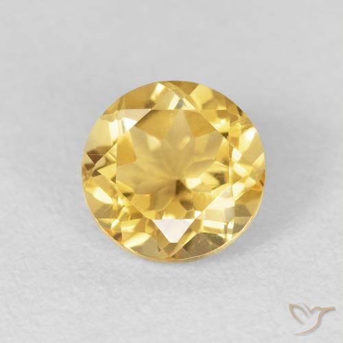1.31ct Naturale Oro medio Citrino, Rotondo, VVS-VS