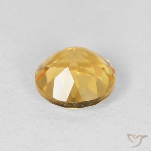 Citrino Oro medio naturale da 1.31 ct, Rotondo, VVS-VS